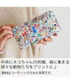 tsumori chisato CARRY 森のどうぶつたち ラウンドファスナー長財布