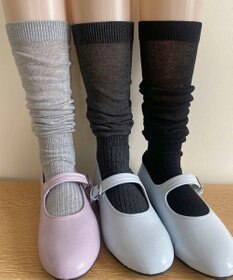 WEGO リブ切替ハイソックス