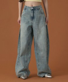 WEGO ラインストーンbackロゴデニム