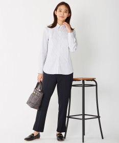 J.PRESS LADIES 【洗える】40/2NEWESTバックピーチ テーパード パンツ