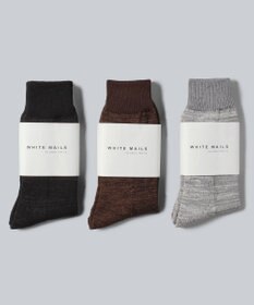 WHITE MAILS PAPER PILE ミドルゲージソックス