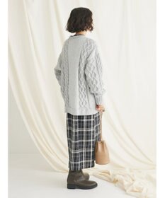 CRAFT STANDARD BOUTIQUE ケーブルニット切り替え裏起毛スウェット