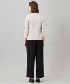 ICB 【洗える】シルクヴィスコースハイゲージ ジップアップカーディガン