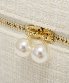 Maison de FLEUR ツイードキューブショルダーバッグ