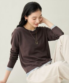 ANY カラーレイヤードニットTシャツ