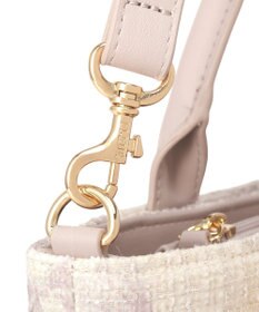 Maison de FLEUR ツイードリボンプリント2WayバッグM