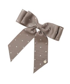 Maison de FLEUR ビジューグログランリボンバレッタ
