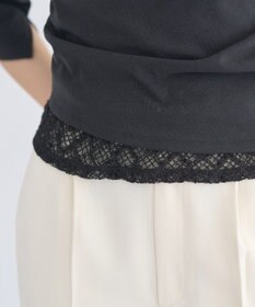 earth music&ecology レースレイヤードドレーププルオーバー