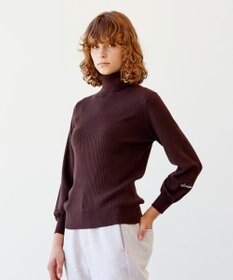 23区GOLF 袖コンシャスで華やかさを添えて◎【23Fondation/WOMEN】タートルネック カラーニット