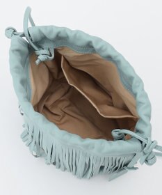 23区 【CLASSY.6月号掲載】MARCO MASI レザーフリンジ ミニ巾着 バッグ