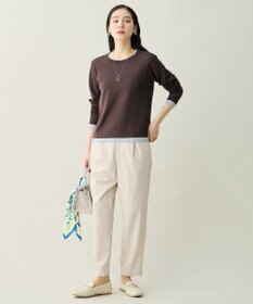 ANY カラーレイヤードニットTシャツ