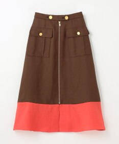 GRACE CONTINENTAL バイカラージップスカート