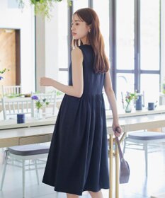 Tiaclasse 【洗える】麻調スクエアネックワンピース