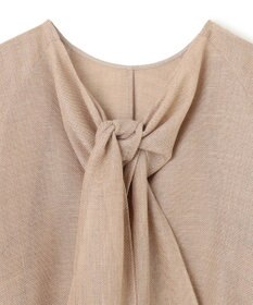 BEIGE， 【洗える・吸水速乾・防シワ】LIATRIS / バックリボンハーフスリーブブラウス