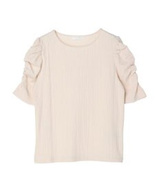 Green Parks リブ肩デザイン５分袖プルオーバー