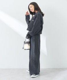 earth music&ecology フリンジロゴショート丈Ｇジャン