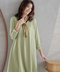 Tiaclasse 【洗える】バックギャザーハートネックAラインワンピース