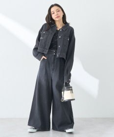 earth music&ecology フリンジロゴショート丈Ｇジャン