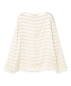 BEIGE， HAUYNITE / ボーダーシアー ボートネックブラウス