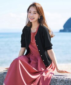 Tiaclasse 【洗える】麻調スクエアネックワンピース