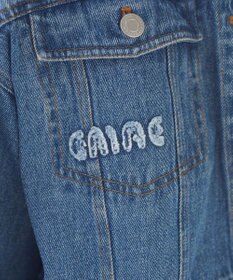 earth music&ecology フリンジロゴショート丈Ｇジャン