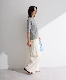 Green Parks 配色ヘンリーネック半袖プルオーバー