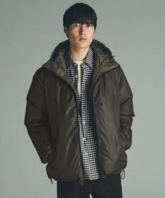 UNFILO MENS 【OCEANS YouTube 掲載 / 読売新聞掲載】TAION×UNFILO リバーシブルフードダウン チャコール×オリーブ