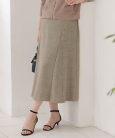 J.PRESS LADIES L モナベールツイル チェック フレア スカート