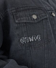 earth music&ecology フリンジロゴショート丈Ｇジャン