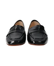 INTER-CHAUSSURES 【FABIO RUSCONI】スクエアトウサケットフラットローファー