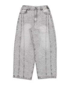 WEGO 【SMLサイズ展開】イージー3Dバレルレッグデニムパンツ