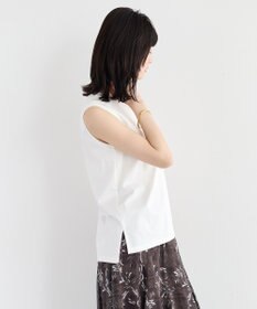YECCA VECCA コットンスムースノースリーブトップス