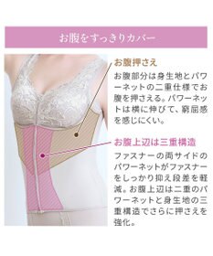 BRADELIS New York 【BRADELIS NewYork peace】細みえフロントファスナー綿混ブラキャミ25 補正下着 カップ付き キャミソール ブラトップ シェイパー