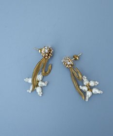 monshiro 【ガラスパール】スズランプチ ピアス