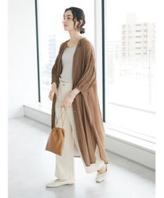 CRAFT STANDARD BOUTIQUE ウ゛ィンテージボイル袖シャーリングワンピース