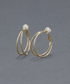 Phoebe ≪雑誌掲載≫ダブルラインフープイヤリング