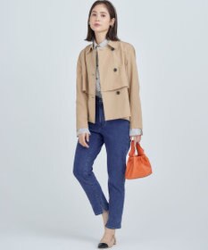 組曲 L コンパクトシャーティング フレア袖シャツ