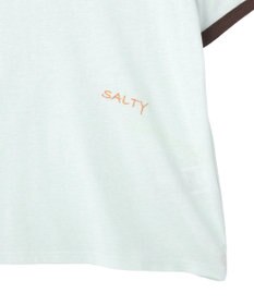 AMERICAN HOLIC ランダムロゴ刺繍リンガーTシャツ