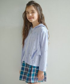 組曲 KIDS 【UVケア】【110-140cm】フラワーオパール パーカー