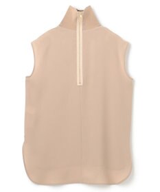 BEIGE， FLEUR / 異素材ネック フレンチスリーブブラウス