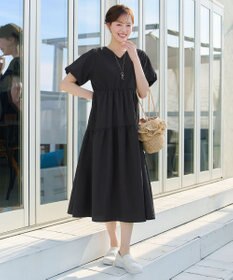 Tiaclasse リップルティアードワンピース