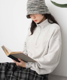 WEGO ハーフジップショートスウェット