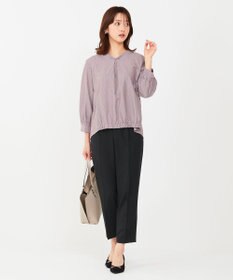 ANY SIS 【洗える】サイドバックルタックテーパード パンツ