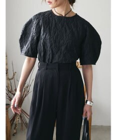 Green Parks AnriettMusee ショート丈ジャガードトップス