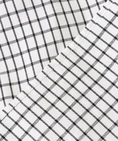 J.PRESS LADIES 【洗える】 セルロースチェック スタンドカラー ブラウス