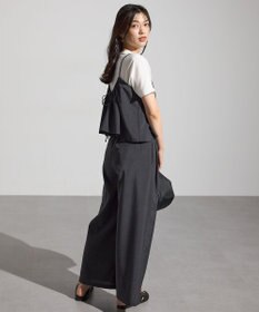 ANY 【2SET/洗濯機可】テックリネンキャミソール×パンツセットアップ