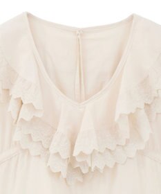 earth music&ecology 【綿100％】サイドリボンラッフルミニワンピース