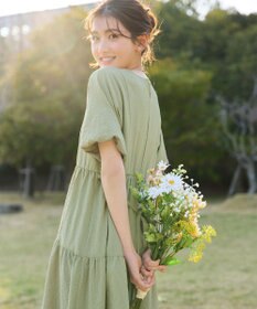 Tiaclasse リップルティアードワンピース