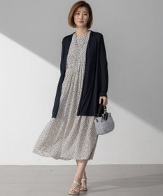 23区 L 【接触冷感/吸水速乾/洗える】ペインティングプリント ワンピース