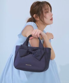 TOCCA RIBBON CUBE NYLON MINI TOTE ミニトートバッグ【古畑星夏さん着用】 ネイビー系
